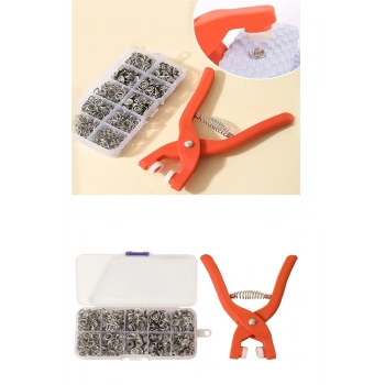 Yuvarlak Hlı Kuş Gözü Pensesi 9.5 Mm - Saklama Kutulu Bebek Elbise Çıtçıt Montaj Seti