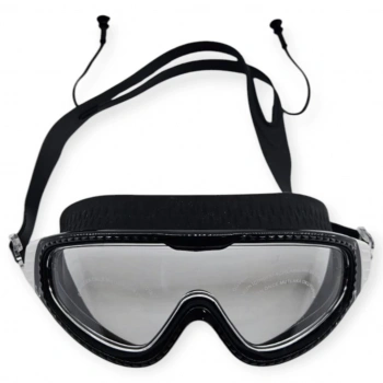 Yüzücü Gözlüğü Silikon Kulaklıklı SİYAH - AF108