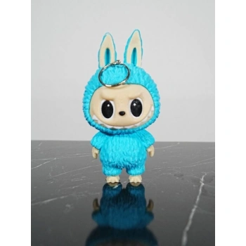 Labubu Figür Anahtarlık 2 Adet Turkuaz 13 cm Kaliteli -