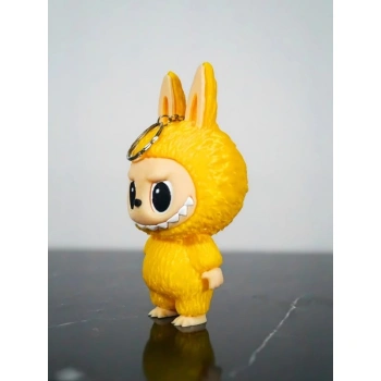 Labubu Figür Oyuncak Anahtarlık Sarı 13cm Kaliteli -