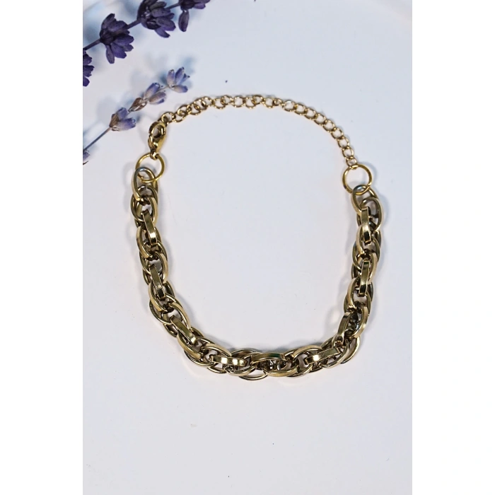 Çelik Halat Bileklik İç İçe Geçmeli Model Kararmaz