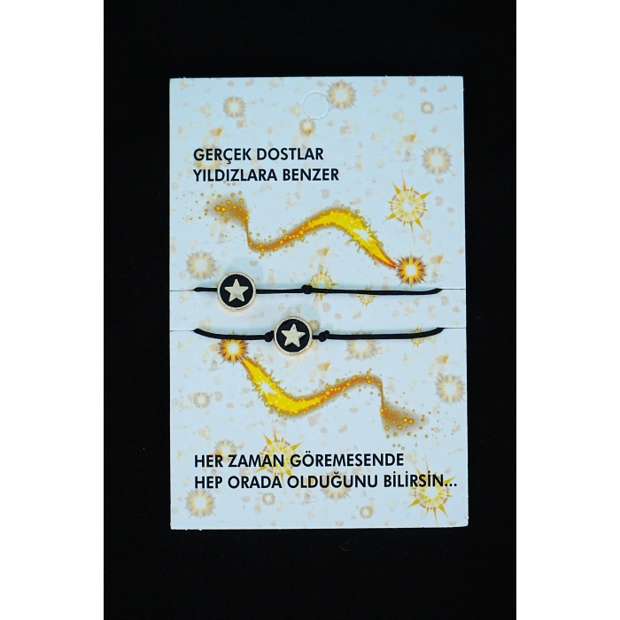 Gerçek Dostlar Yıldızlara Benzer - Arkadaş Şans Bilekliği