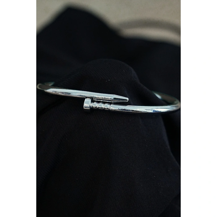 Gümüş Renk Çivi Kombin Bileklik Seti 2 Adet