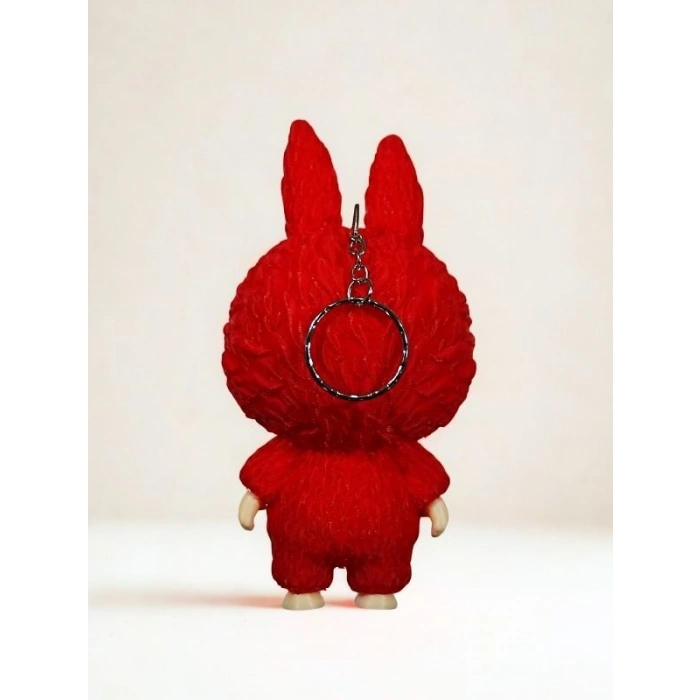 Labubu Figür Anahtarlık Kırmızı 13 cm Kaliteli -