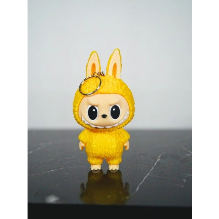 Labubu Oyuncak Figür Anahtarlık Sarı 13cm Kaliteli