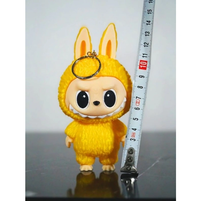 Labubu Oyuncak Figür Anahtarlık Sarı 13cm Kaliteli
