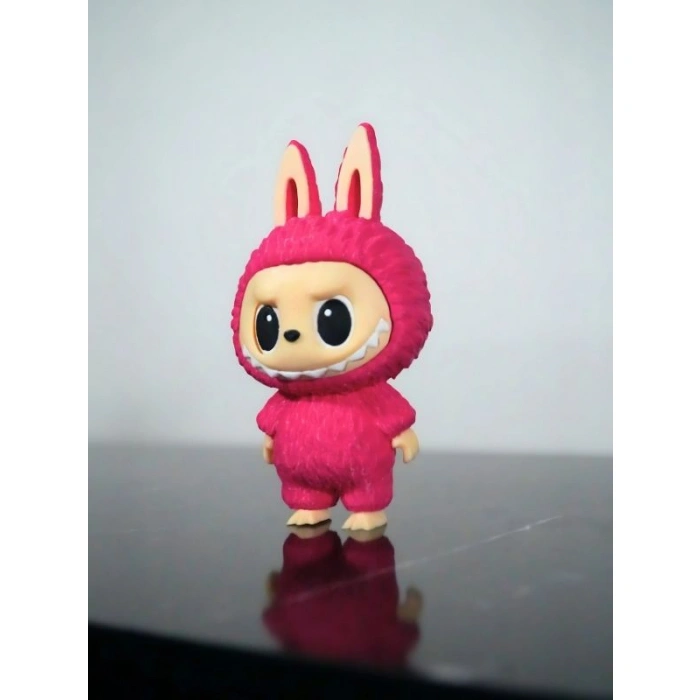 Labubu Sevimli Pembe Oyuncak  Anahtarlık 13cm -