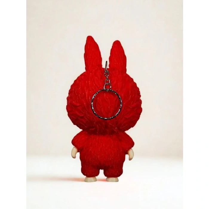 Premium Kalite Labubu Figür Anahtarlık Kırmızı 13 cm -