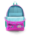 Coral High Kids Neon Pembe Su Yeşili Kalp Desenli Dört Bölmeli Okul Sırt Çantası 23113