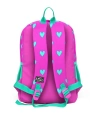 Coral High Kids Neon Pembe Su Yeşili Kalp Desenli Dört Bölmeli Okul Sırt Çantası 23113