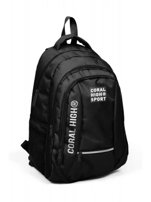 Coral High Sport Siyah Dört Bölmeli Sırt Çantası 23452