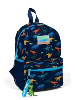 Minik Yuva Sırt Çantası Lacivert Mavi Dinozor Desenli İki Bölmeli 23353