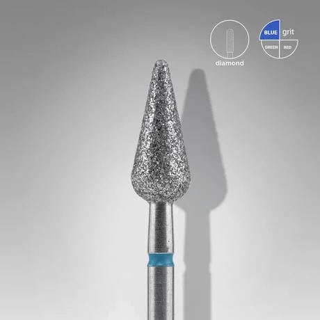 Elmas Armut sivri Freze EXPERT, Mavi, Çap 5 mm, Çalışma Kısmı 12 mm