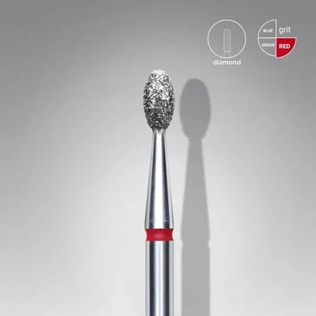 Elmas Zeytin Freze EXPERT ,Kırmızı, Çap 2,5 mm, Çalışma Kısmı 5 mm