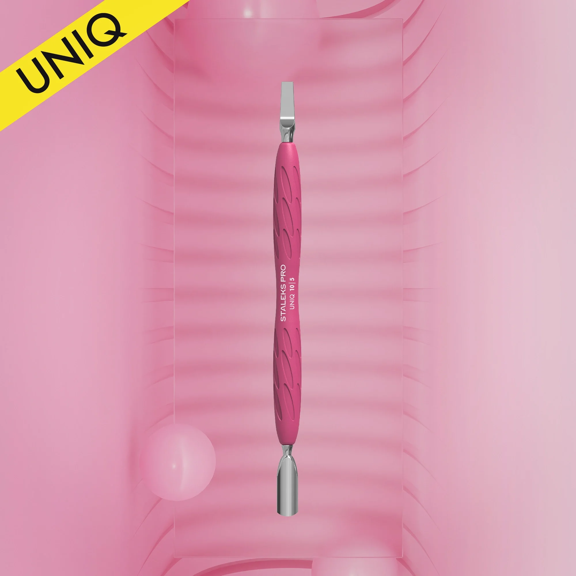 Gummy UNIQ 10 TYPE 5 Silikon Saplı Tırnak Eti İtici (Dar Yuvarlak İtici + Geniş Düz Bıçak)