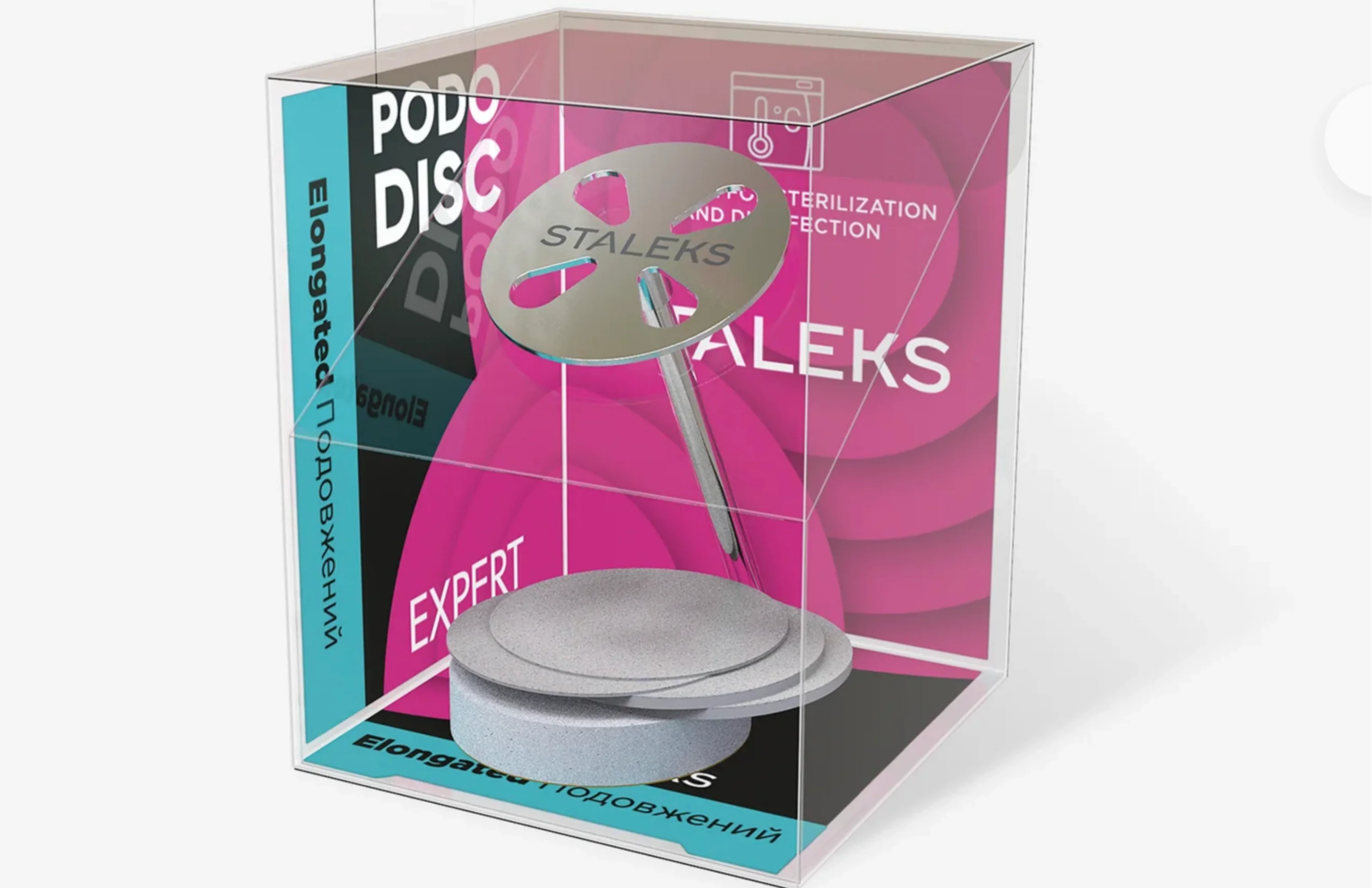 PODODISC STALEKS PRO M Pedikür Disk (20 mm), 180 Grit Törpüler Set Ile (5 Adet)