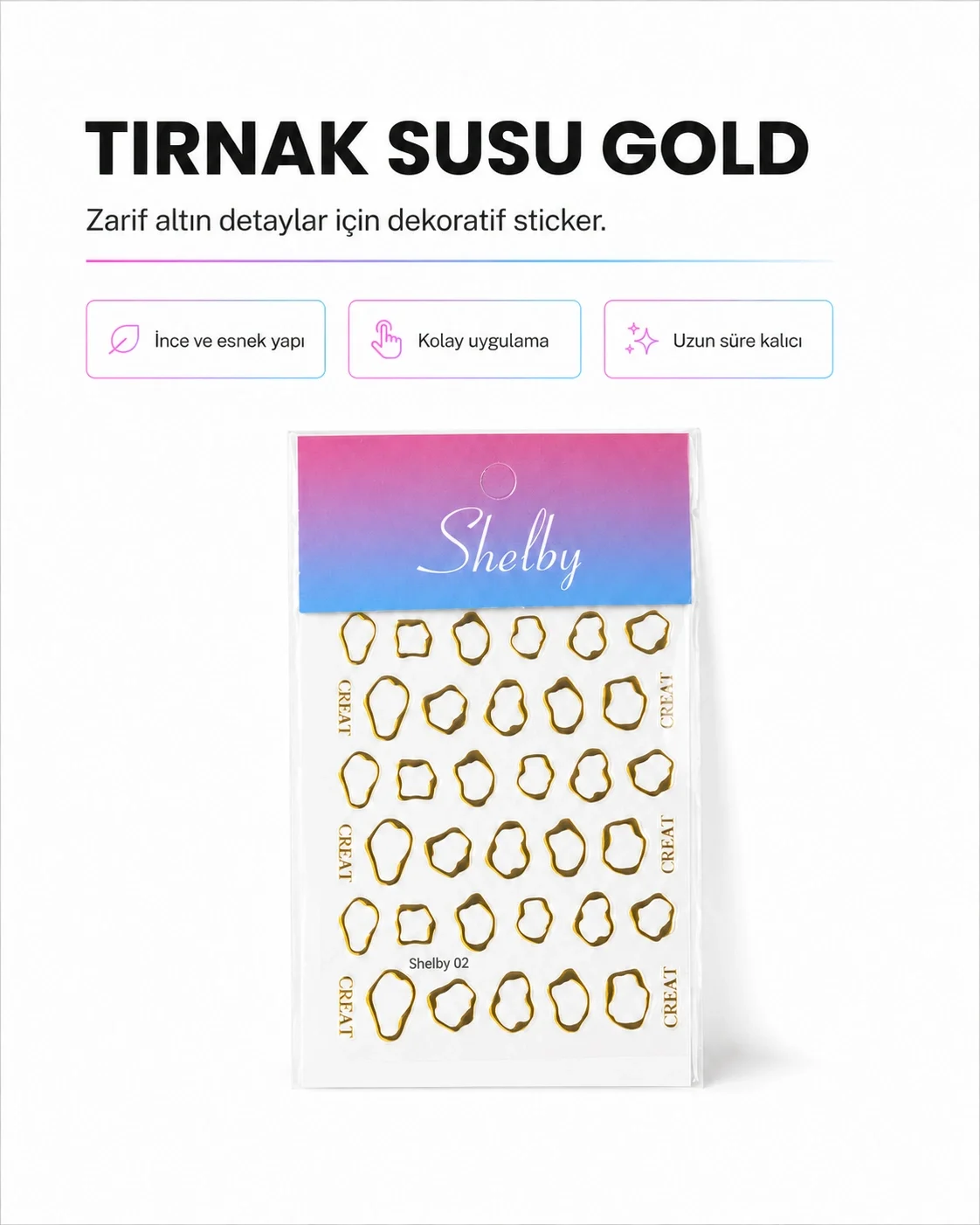 ŞHELBY TIRNAK SÜSÜ GOLD