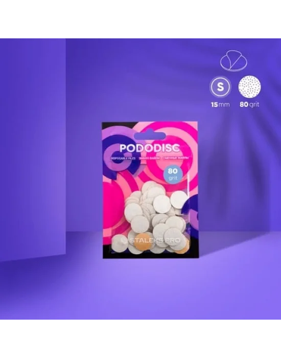 PODODISC STALEKS PRO L Pedikür Disk İçin Yedek Beyaz Törpüler, 180 Grit (50 Adet)