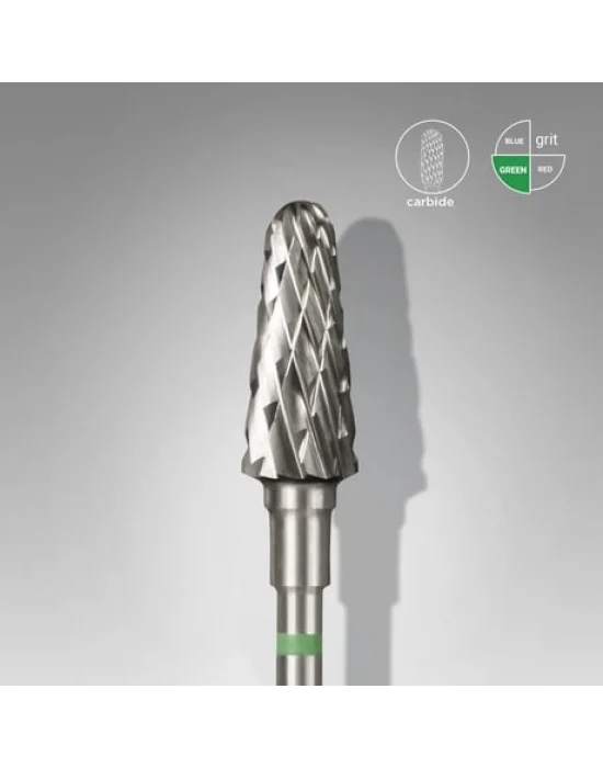 Sert Alaşım Kesik Koni Freze, Yeşil, Çap 6 mm / Çalışma Kısmı 14 mm, Adet