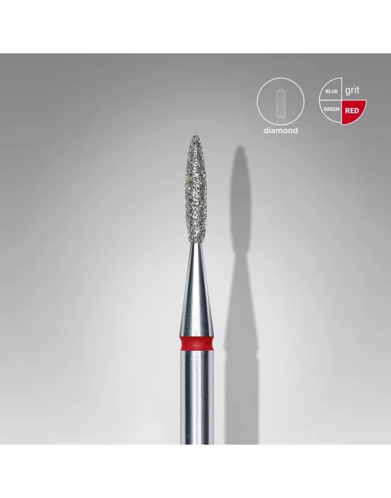 Elmas Alev Freze, Kırmızı, Çap 1,6 mm, Çalışma Kısmı 8 mm