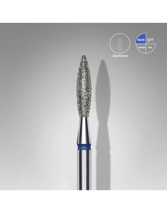 Elmas Alev Freze, Mavi, Çap 2,1 mm, Çalışma Kısmı 10 mm