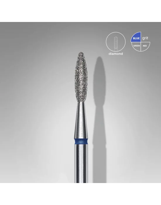 Elmas Alev Freze, Mavi, Çap 2,1 mm, Çalışma Kısmı 8 mm