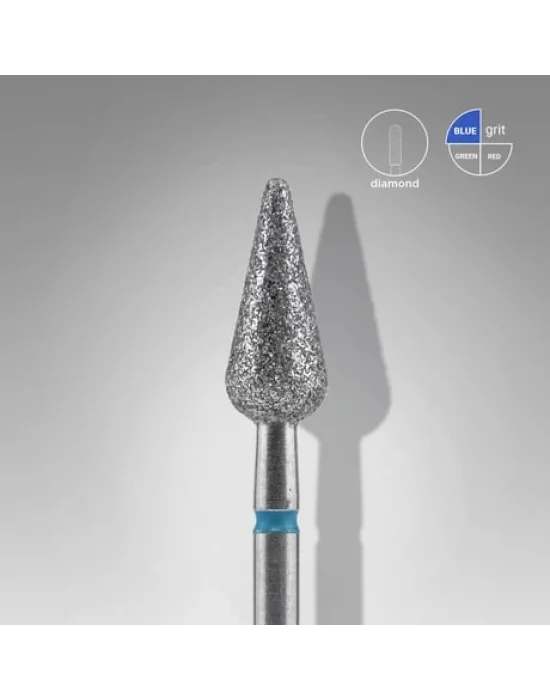 Elmas Armut sivri Freze EXPERT, Mavi, Çap 5 mm, Çalışma Kısmı 12 mm