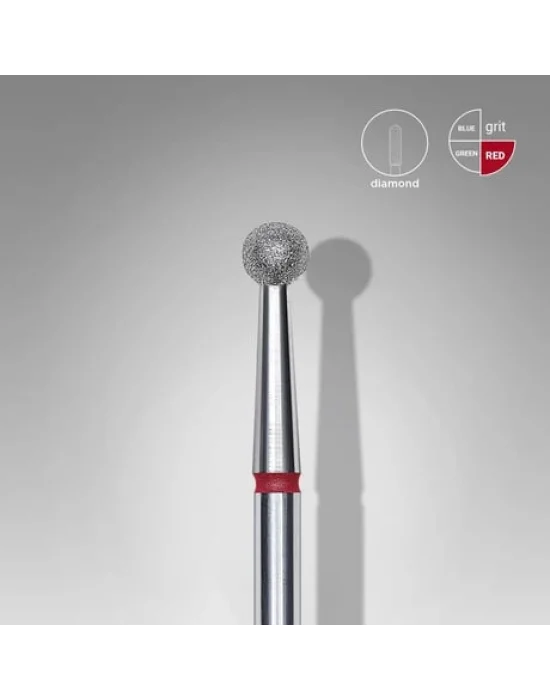 Elmas Küre Freze, Kırmızı, Çap 3,5 mm