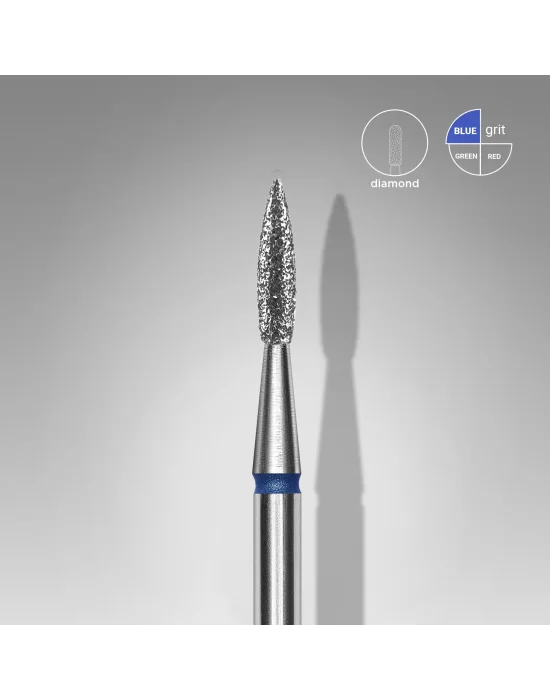 Elmas Sivri Alev Freze EXPERT, Mavi, Çap 1,8 mm, Çalışma Kısmı 8 mm