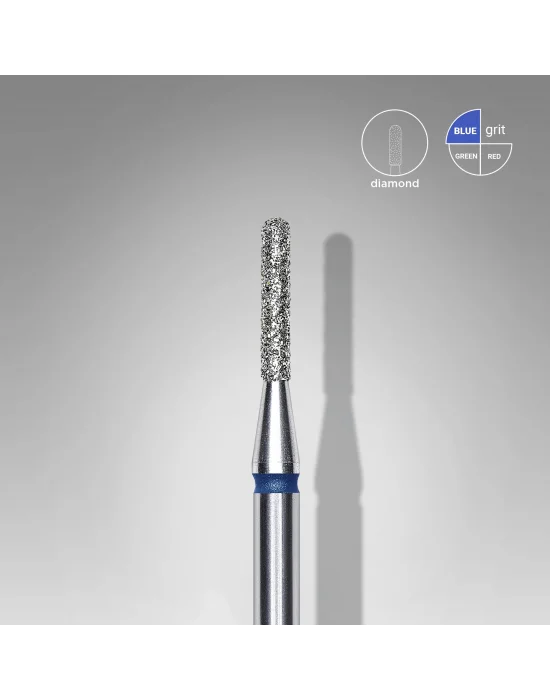Elmas Yuvarlanmış Silindir Freze, Mavi, Çap 1,4 mm, Çalışma Kısmı 8 mm