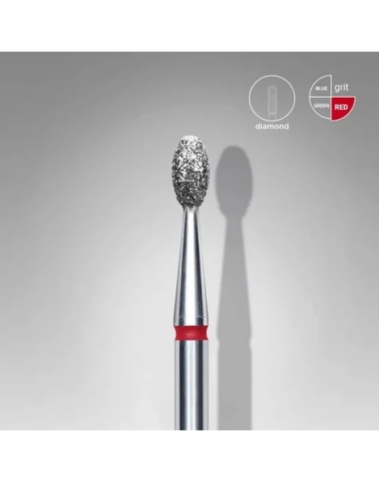 Elmas Zeytin Freze EXPERT ,Kırmızı, Çap 2,5 mm, Çalışma Kısmı 5 mm