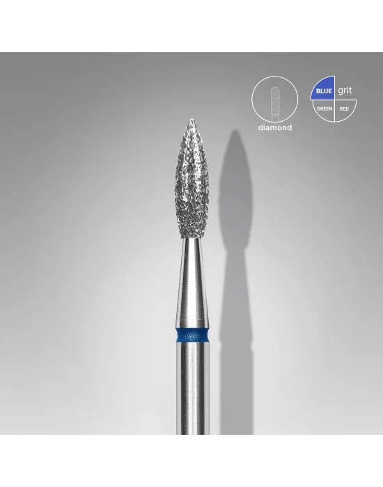 EXPERT elmas sivri alev freze ,mavi , çap 2,3 mm / çalışma kısmı 8 mm