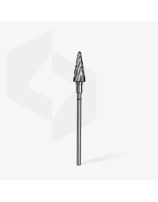 Sert Alaşım Koni Freze, Yeşil, Çap 6 mm / Çalışma Kısmı 14 mm