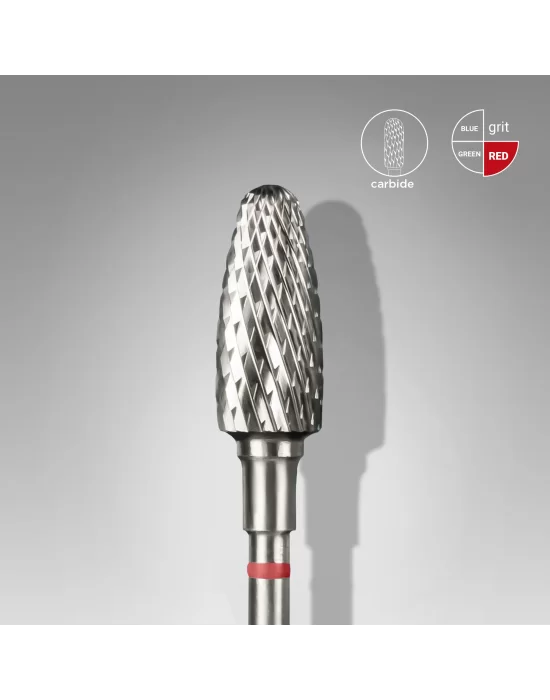 Sert Alaşım Mısır Freze, Kırmızı, Çap 5 mm / Çalışma Kısmı 13 mm
