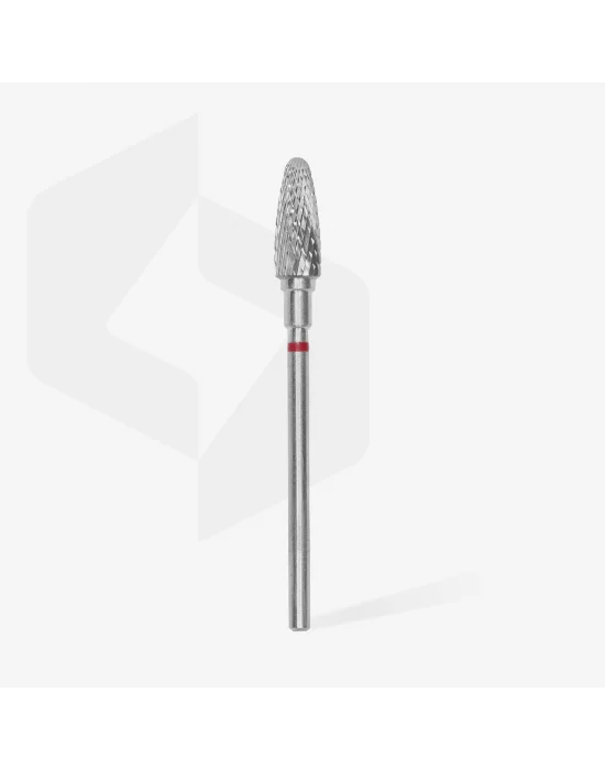 Sert Alaşım Mısır Freze, Kırmızı, Çap 5 mm / Çalışma Kısmı 13 mm