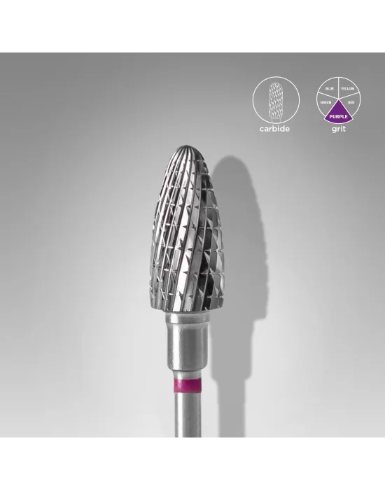 Sert Alaşım Mısır Freze, Mor, Çap 6 mm / Çalışma Kısmı 14 mm