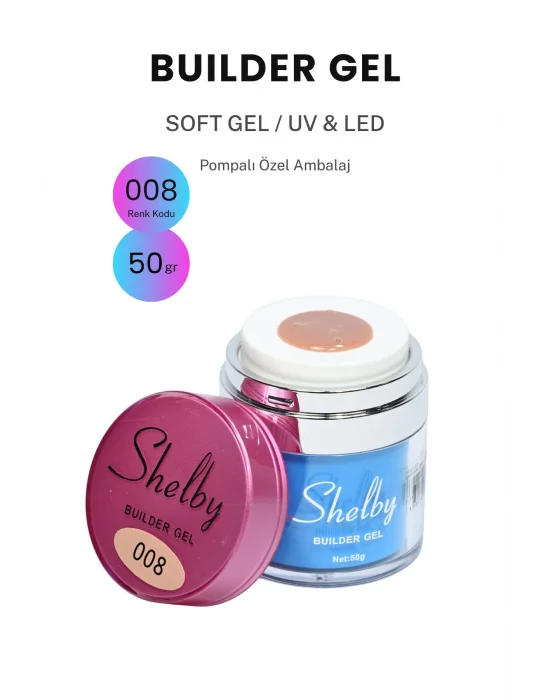 SHELBY 08 - 50 Gr. YENİ POMPALI BUILDER GEL