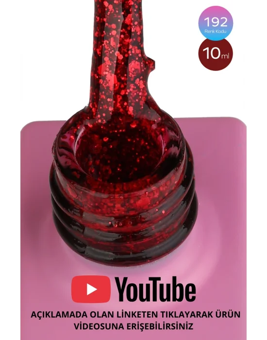 SHELBY 10 ML. A192 IŞILTILI KIRMIZI KALICI OJE