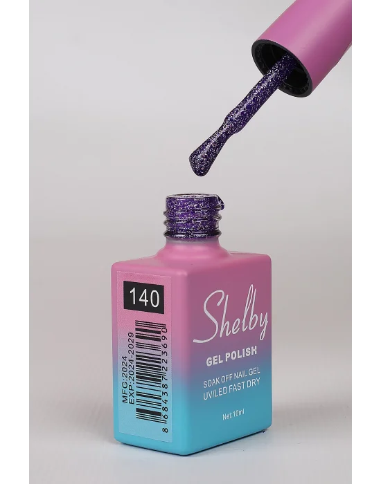 SHELBY 10 ML. A140 RENKLİ IŞILTILI KALICI OJE