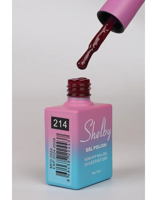 SHELBY 10 ML. A214 IŞILTILI RENKLİ KALICI OJE