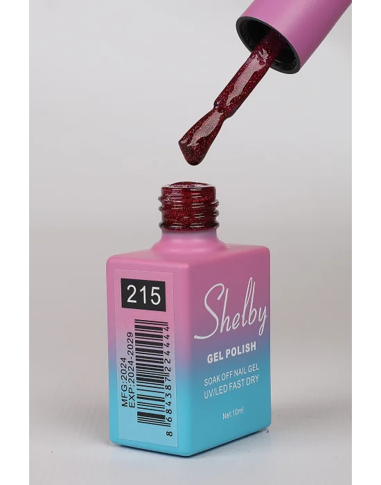 SHELBY 10 ML. A215 IŞILTILI RENKLİ KALICI OJE
