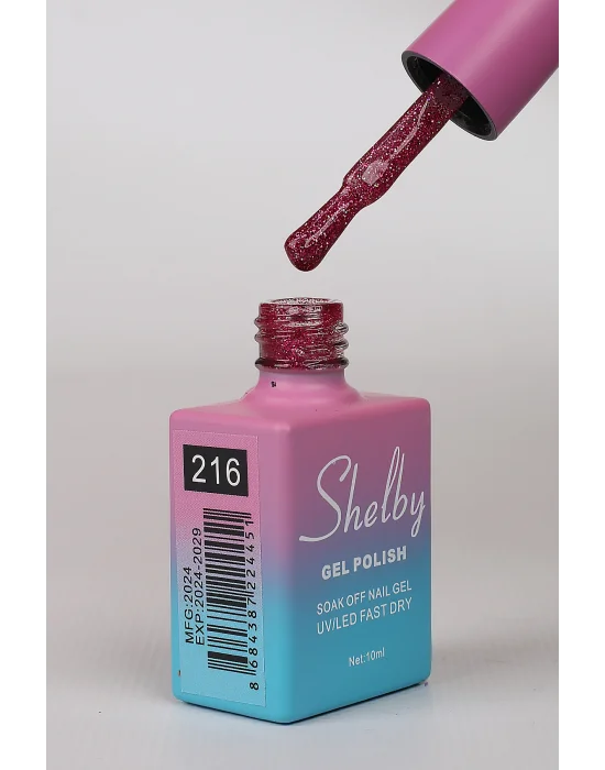 SHELBY 10 ML. A216 IŞILTILI RENKLİ KALICI OJE