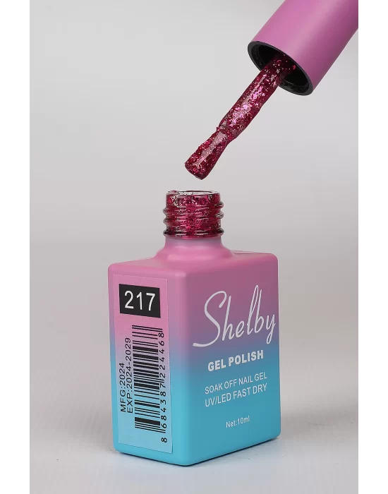 SHELBY 10 ML. A217 IŞILTILI RENKLİ KALICI OJE