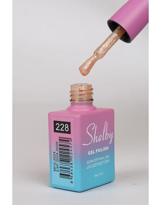 SHELBY 10 ML. A228 IŞILTILI RENKLİ KALICI OJE