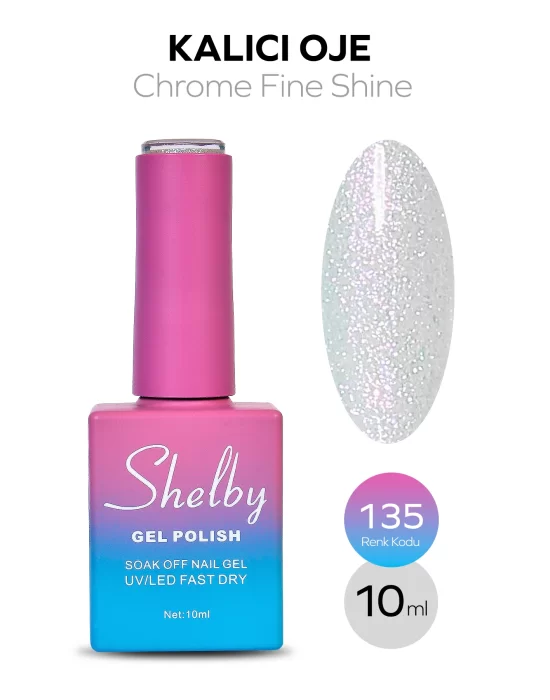 SHELBY 10 ML. A135 İNCİ TOZU KROM KALICI OJE
