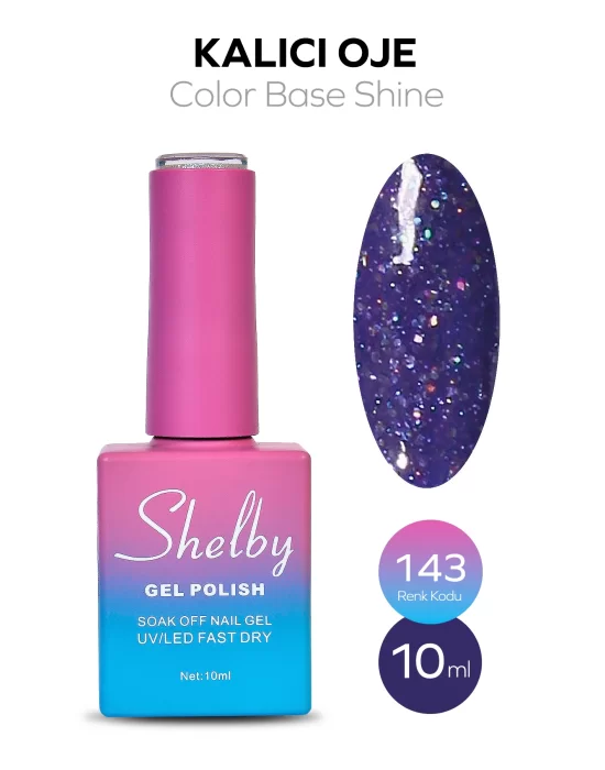 SHELBY 10 ML. A143 RENKLİ IŞILTILI KALICI OJE