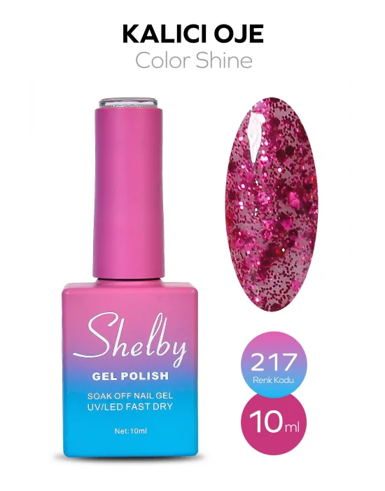 SHELBY 10 ML. A217 IŞILTILI RENKLİ KALICI OJE