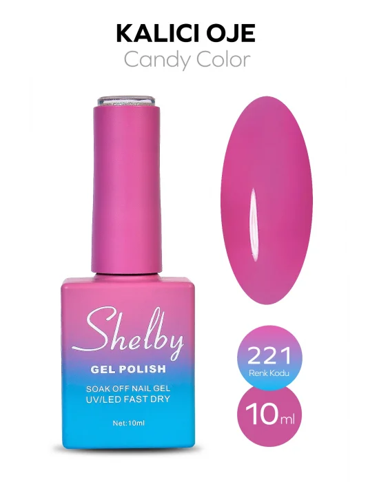 SHELBY 10 ML. A221 CANDY (ŞEFFAF )KALICI OJE