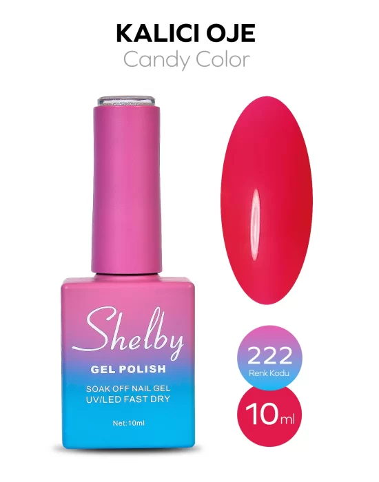 SHELBY 10 ML. A222 CANDY (ŞEFFAF)  KALICI OJE