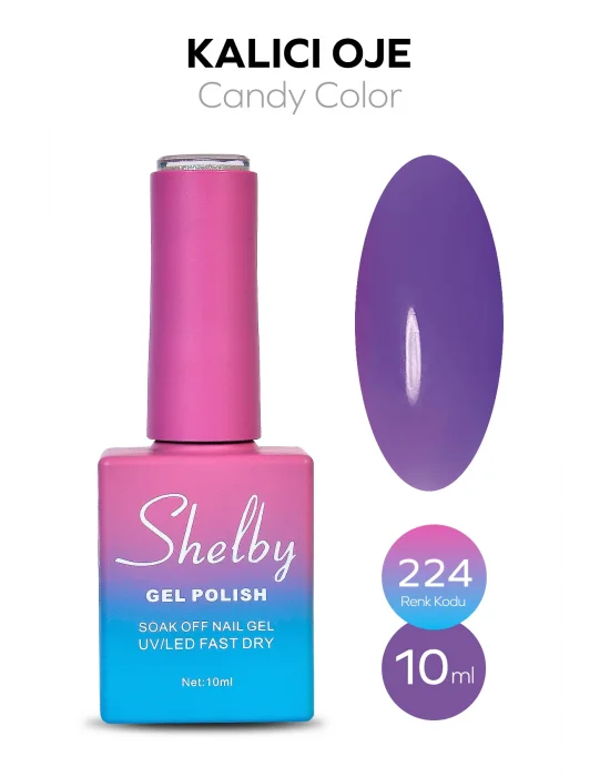 SHELBY 10 ML. A224 CANDY (ŞEFFAF )KALICI OJE